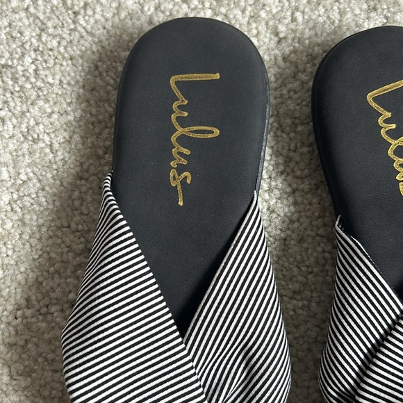 NWOT Lulu's striped sandals - Picture 7 of 7